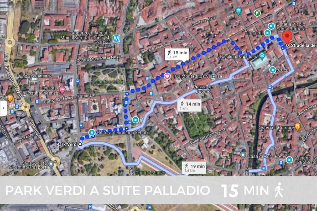 Suite Palladio Centro Vicenza A 2 Passi Da Piazza Dei Signori Check-In Veloce Extérieur photo